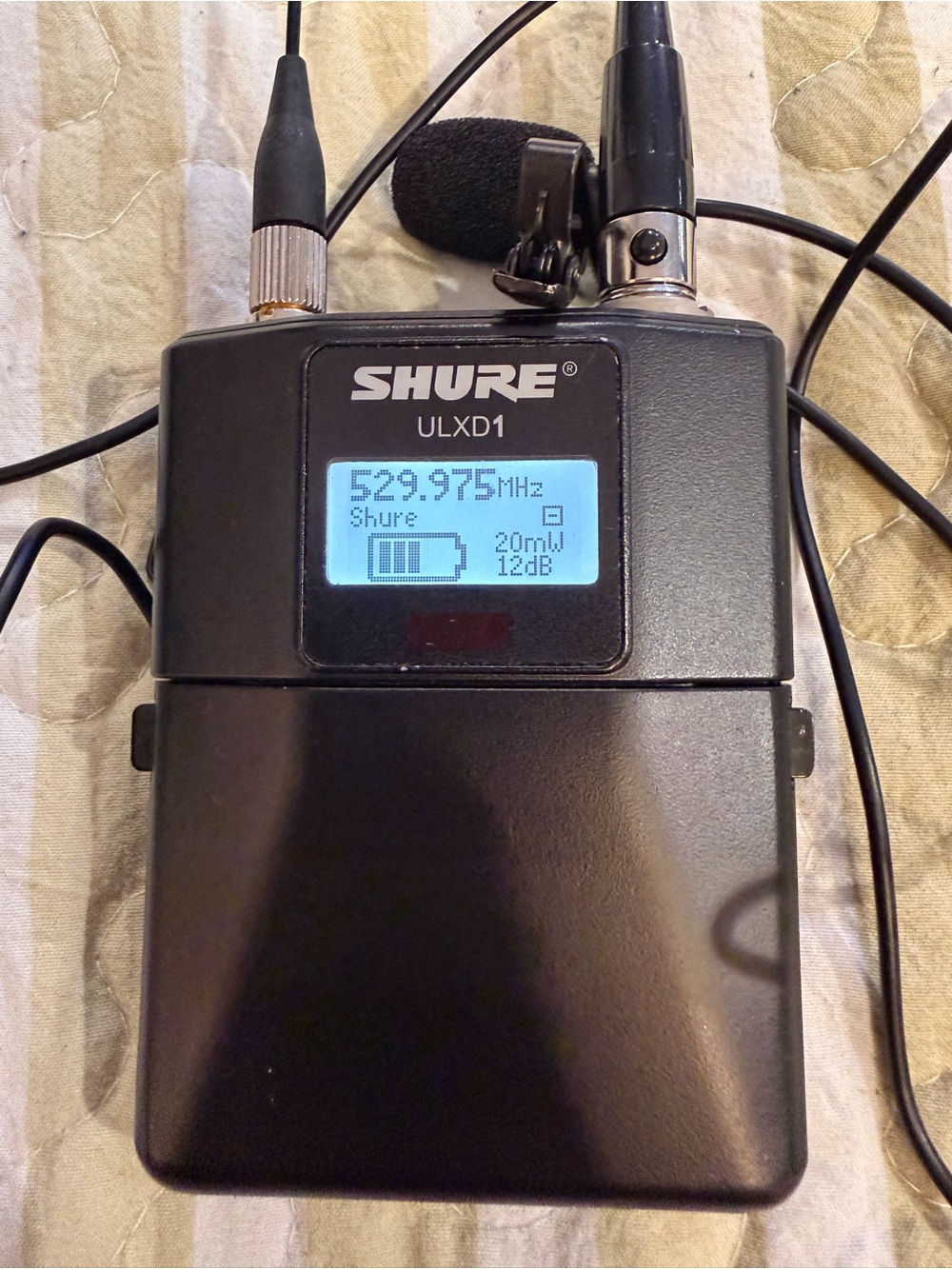 SHURE ULXD1-G50 Band 470-534 MHz Wireless Bodypack Mic Transmitter & Microphone